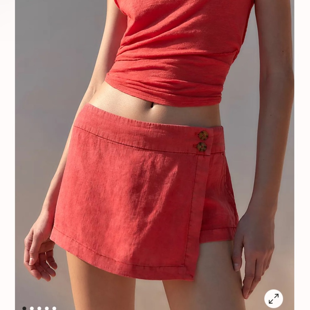 Free People Johana Linen Skort